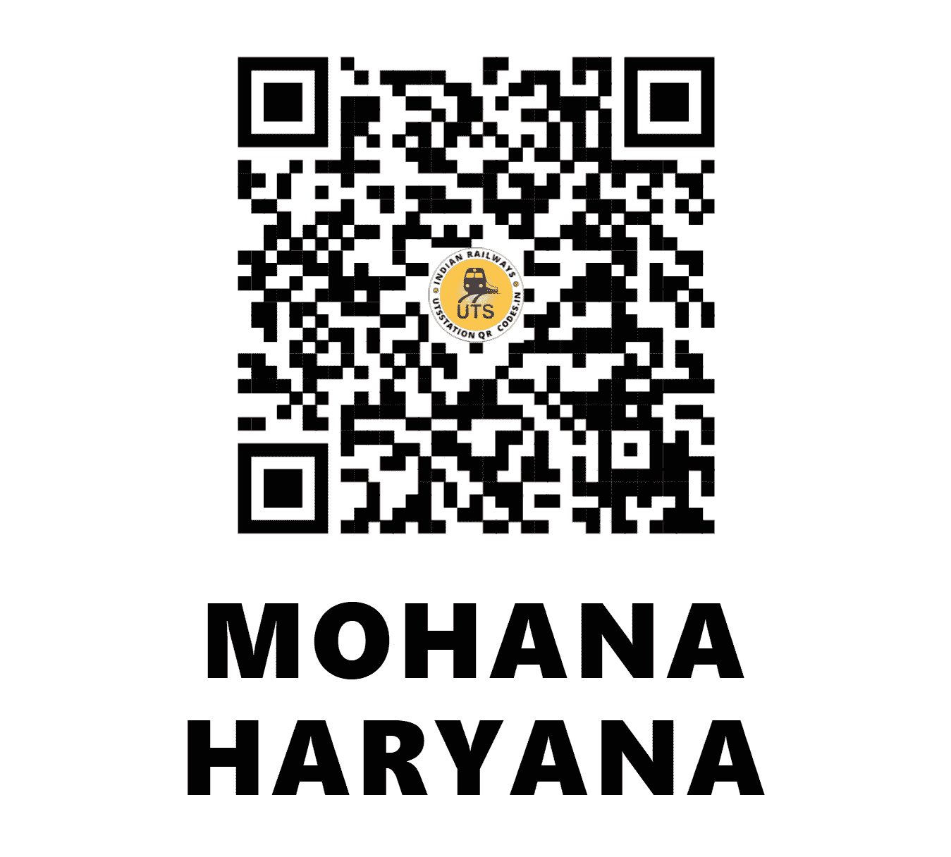 UTS QR Code for MOHANA HARYANA - MOHR (NR - HARYANA)