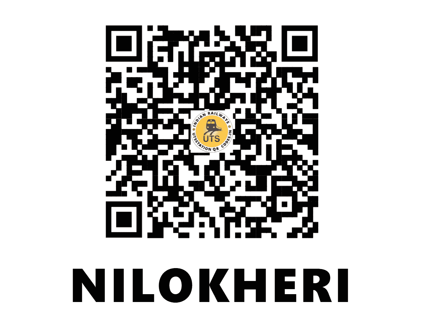 UTS QR Code for NILOKHERI - NLKR (NR - HARYANA)
