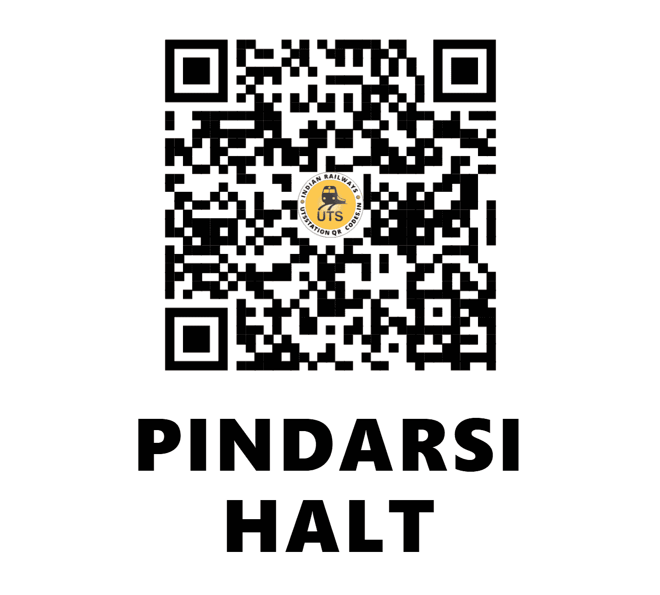 UTS QR Code for PINDARSI HALT - PDS (NR - HARYANA)