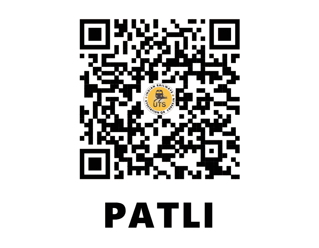 UTS QR Code for PATLI - PT (NR - HARYANA)