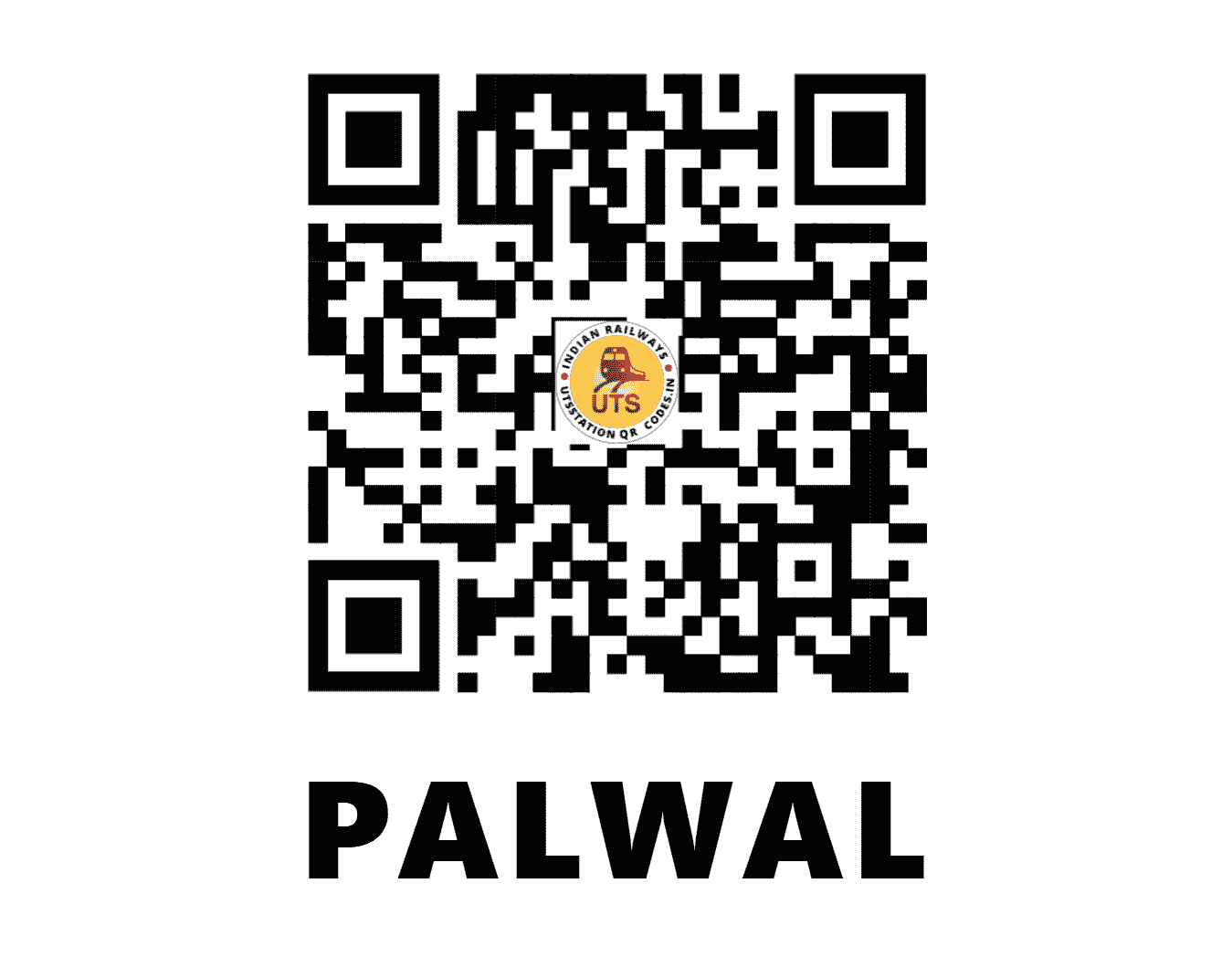UTS QR Code for PALWAL - PWL (NR - HARYANA)