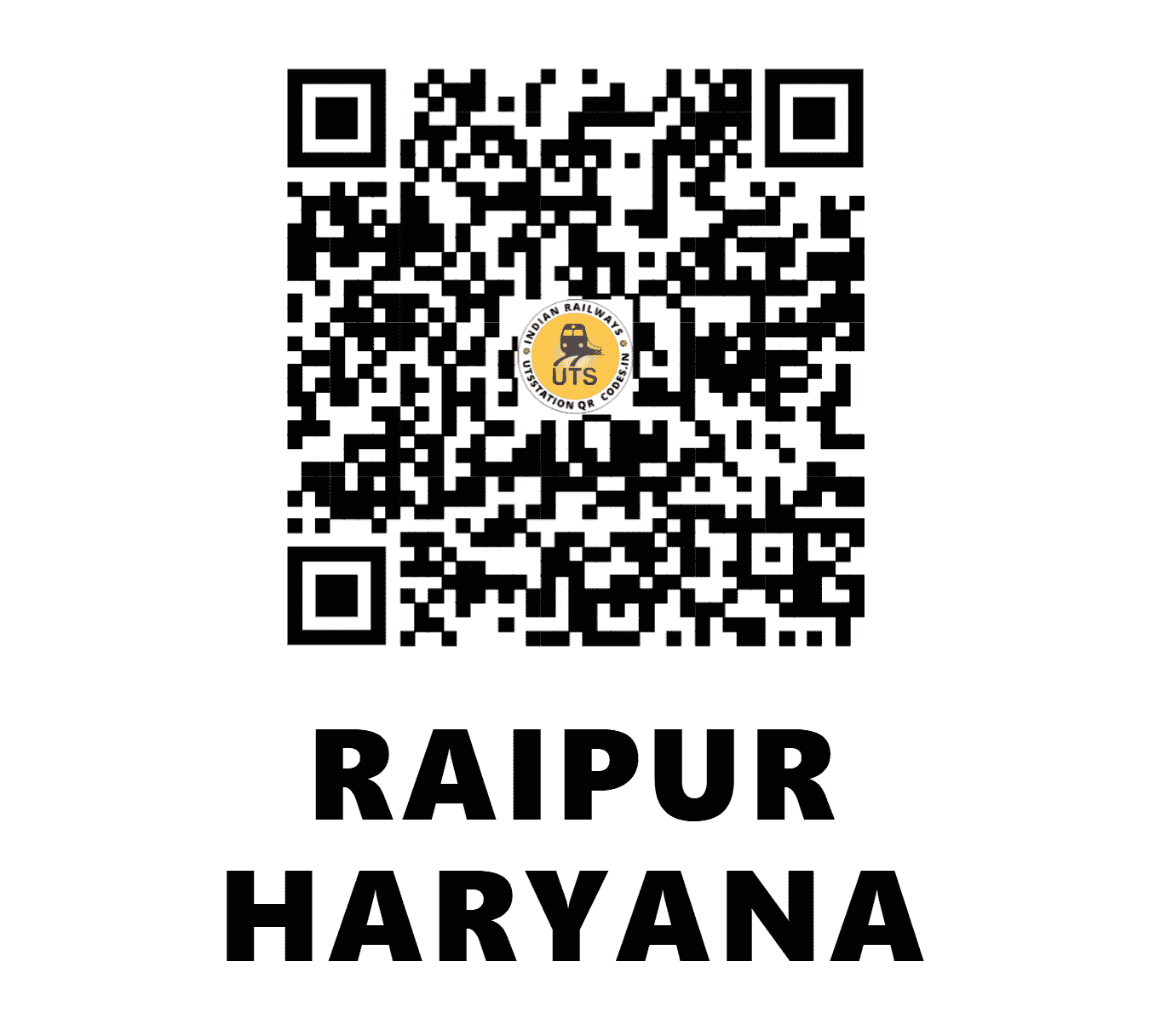 UTS QR Code for RAIPUR HARYANA - RPHR (NR - HARYANA)