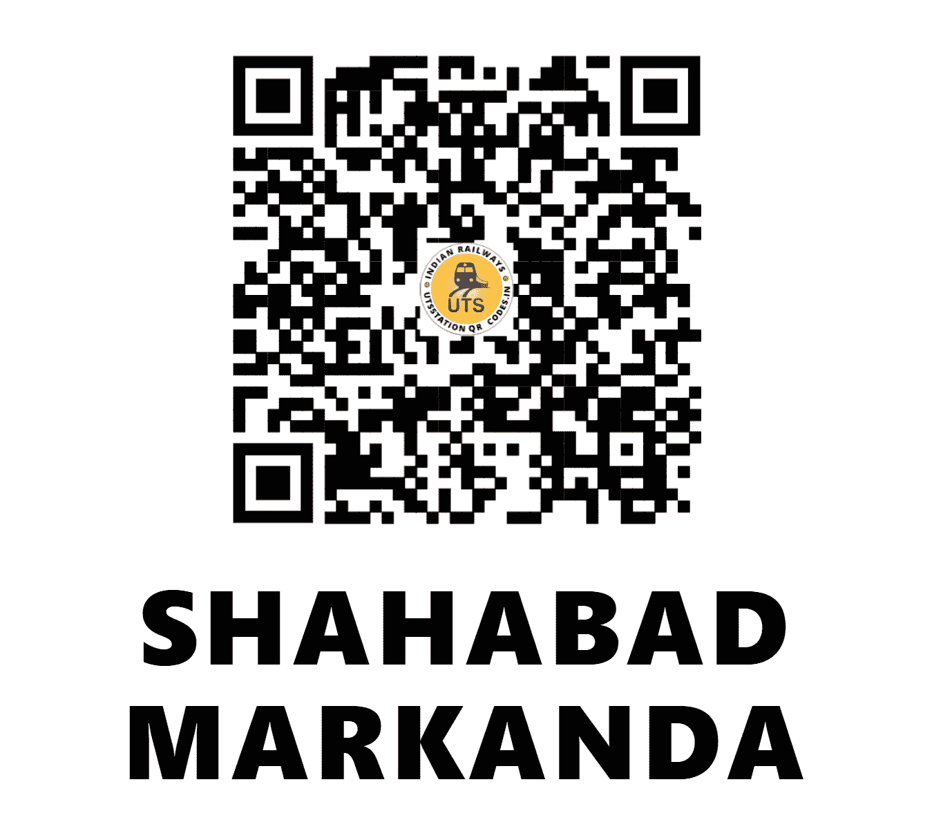 UTS QR Code for SHAHABAD MARKANDA - SHDM (NR - HARYANA)