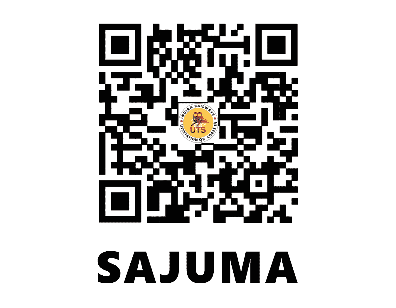 UTS QR Code for SAJUMA - SJM (NR - HARYANA)