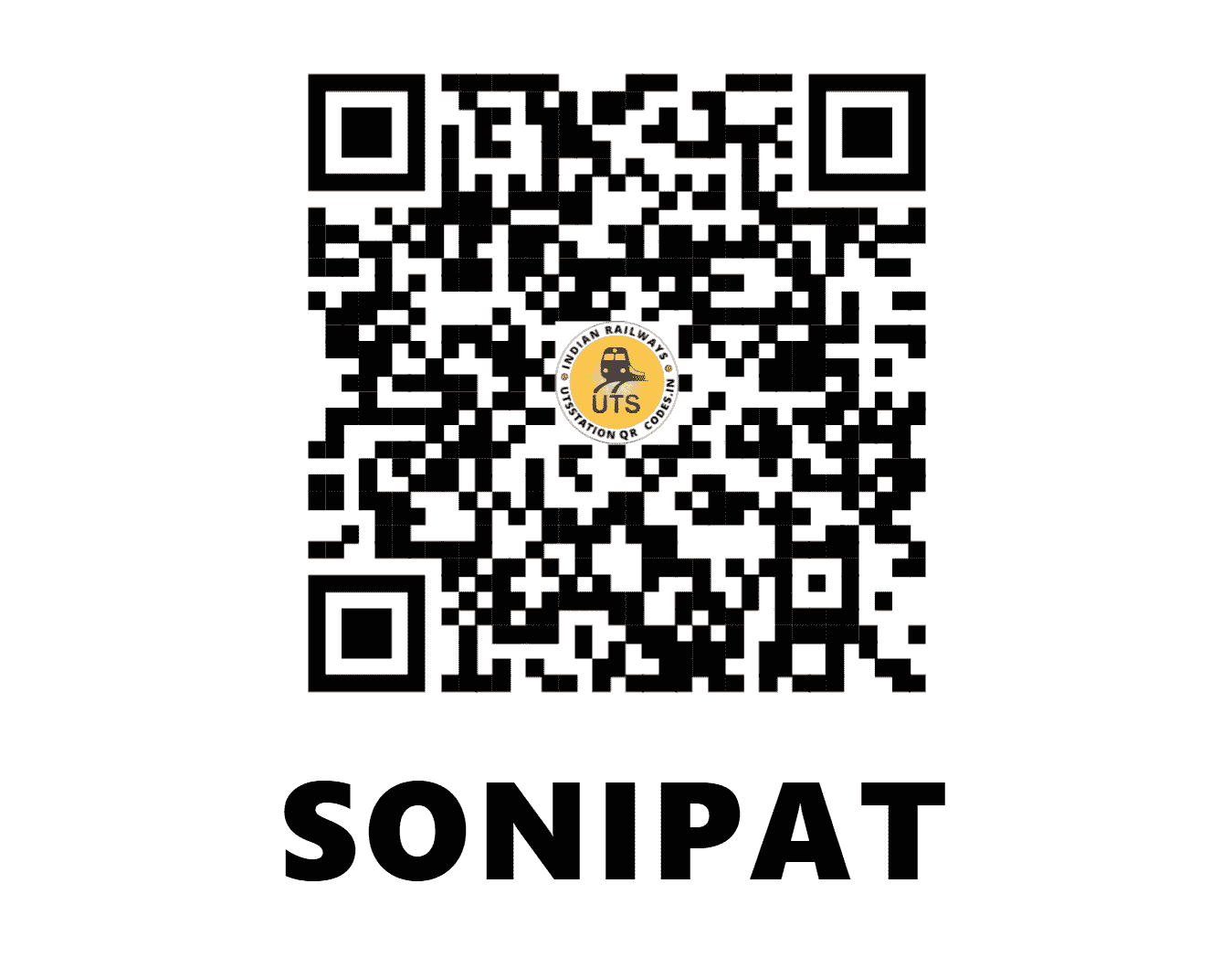 UTS QR Code for SONIPAT - SNP (NR - HARYANA)
