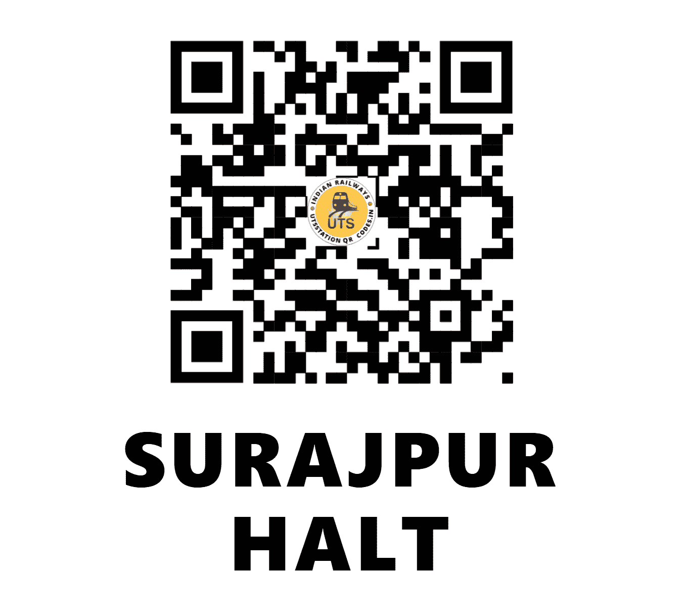 UTS QR Code for SURAJPUR HALT - SUPR (NR - HARYANA)