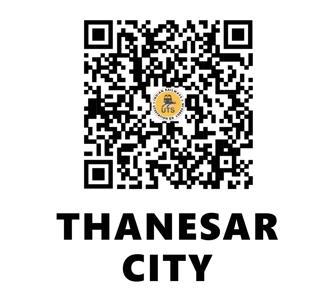 UTS QR Code for THANESAR CITY - TNDE (NR - HARYANA)