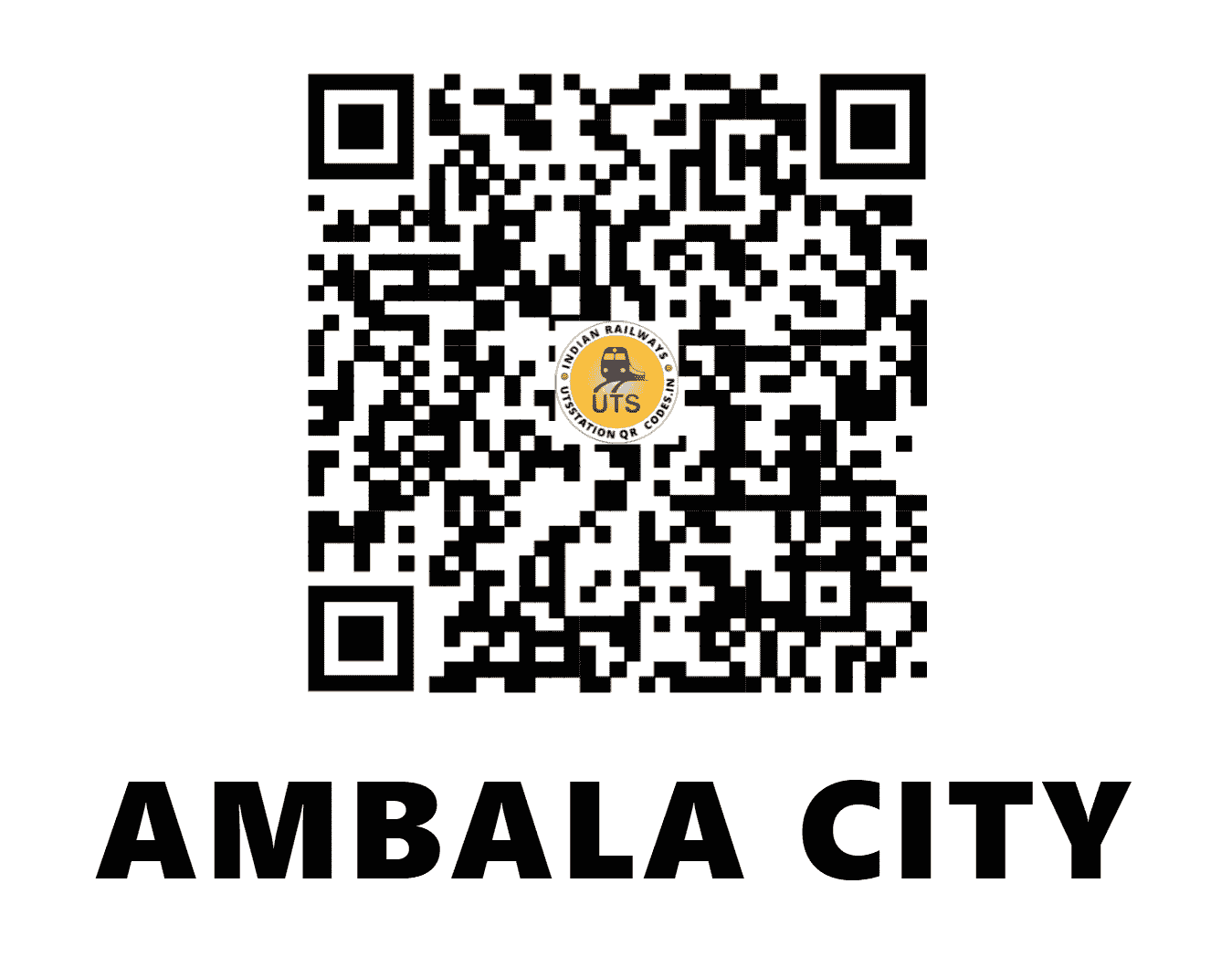 UTS QR Code for AMBALA CITY - UBC (NR - HARYANA)