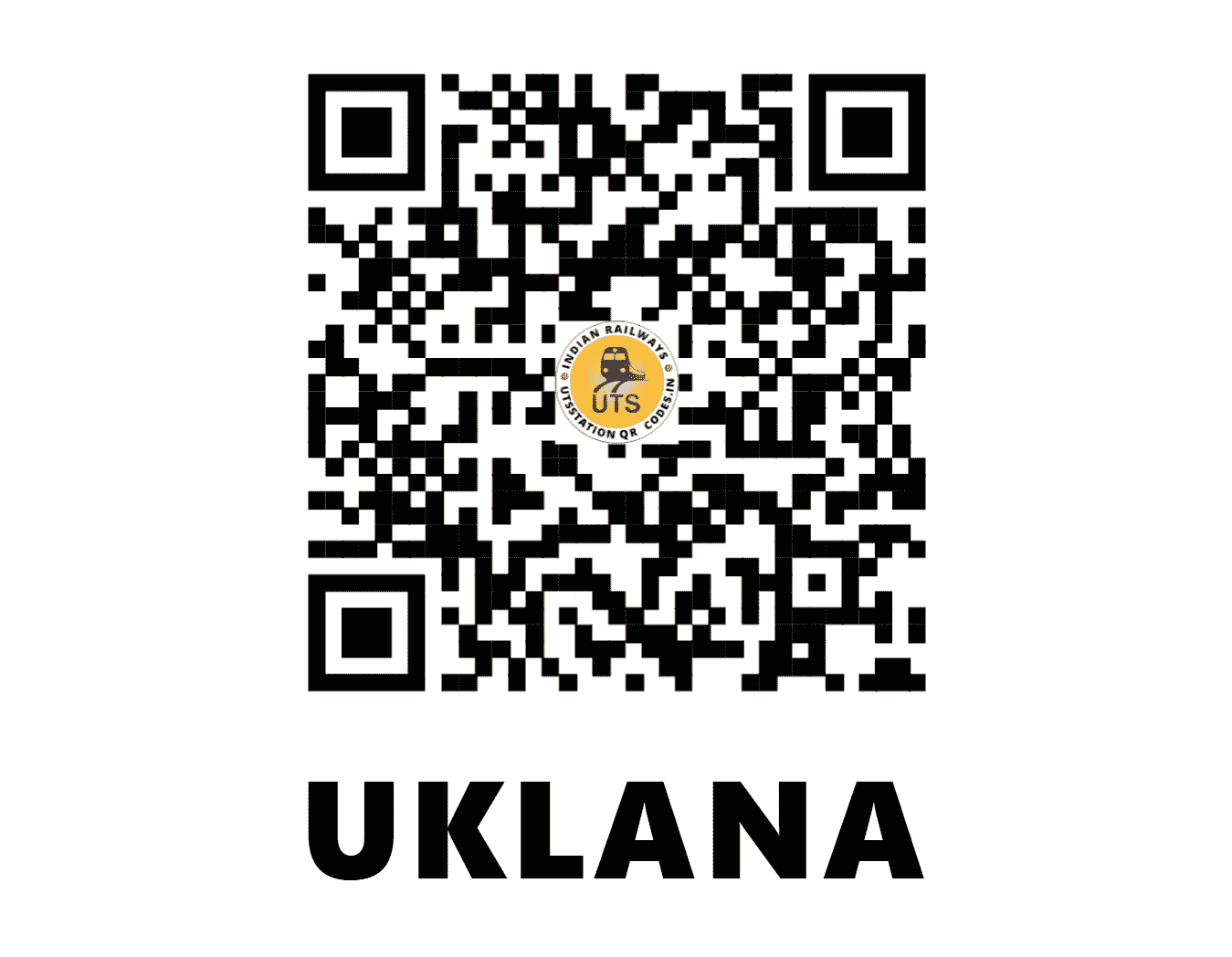 UTS QR Code for UKLANA - UKN (NR - HARYANA)