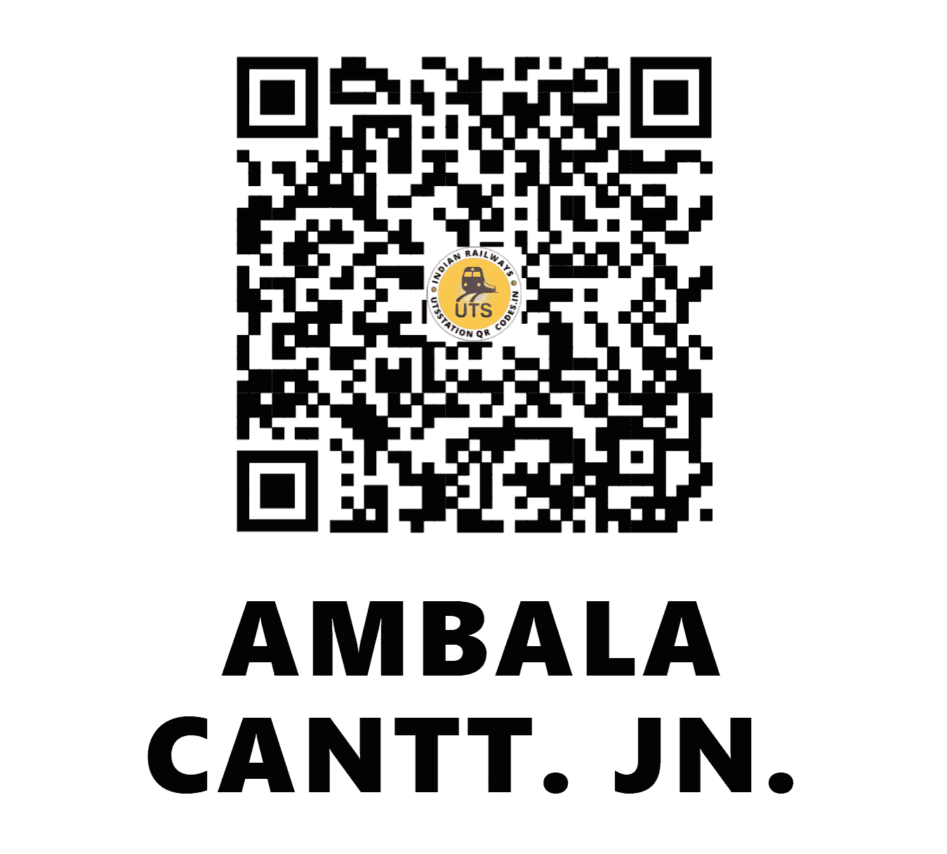UTS QR Code for AMBALA CANTT. JN. - UMB (NR - HARYANA)