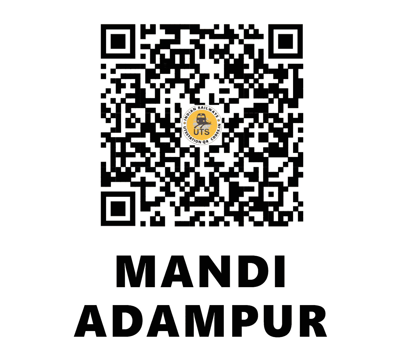 UTS QR Code for MANDI ADAMPUR - ADR (NW - HARYANA)
