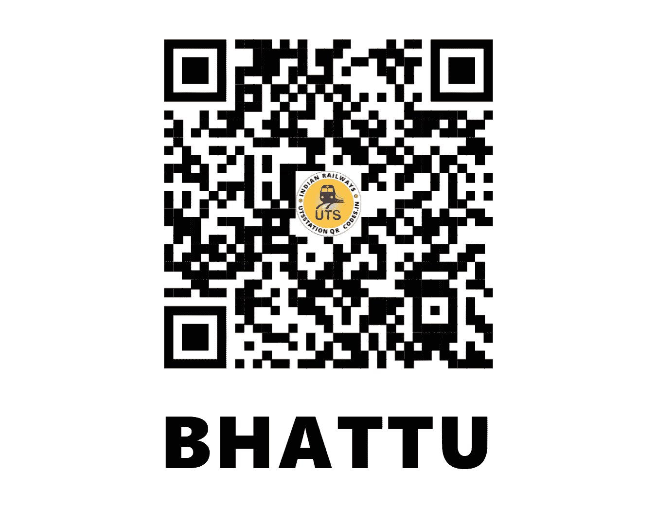 UTS QR Code for BHATTU - BHT (NW - HARYANA)