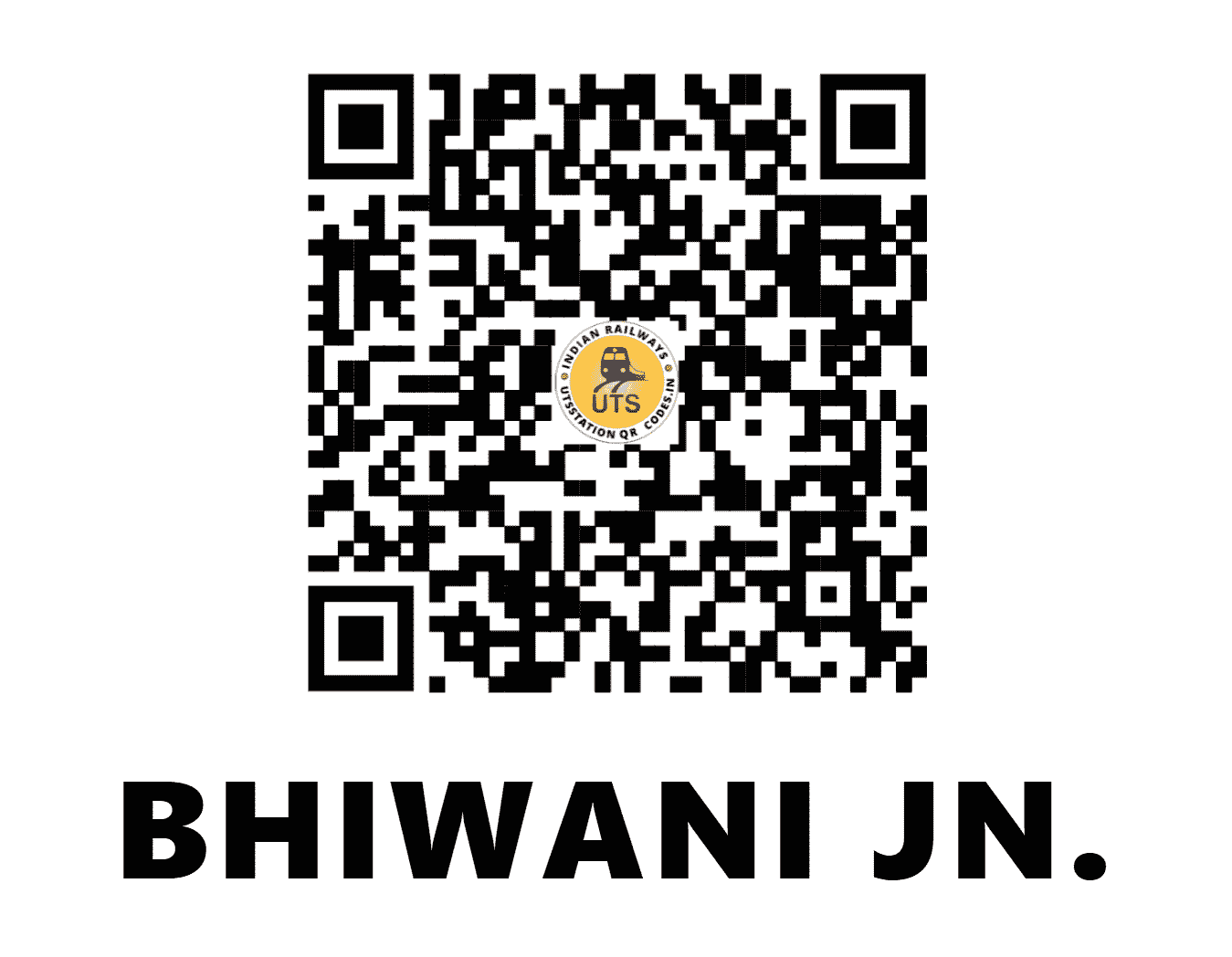UTS QR Code for BHIWANI JN. - BNW (NW - HARYANA)