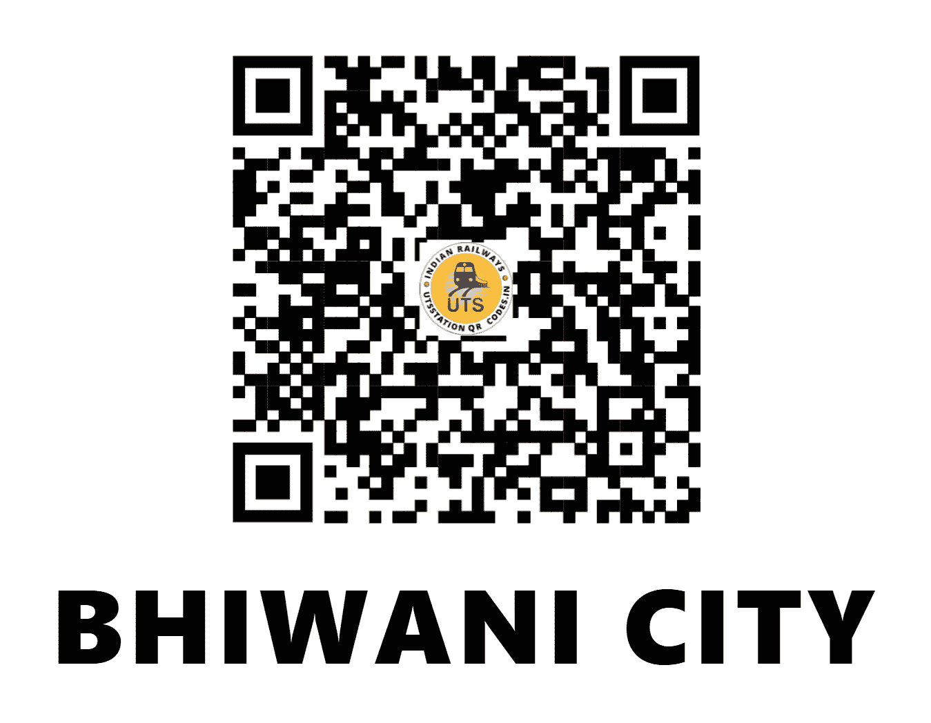 UTS QR Code for BHIWANI CITY - BNWC (NW - HARYANA)