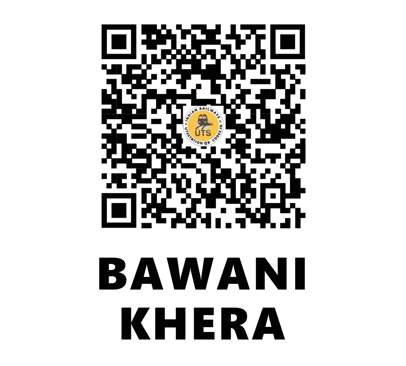 UTS QR Code for BAWANI KHERA - BWK (NW - HARYANA)