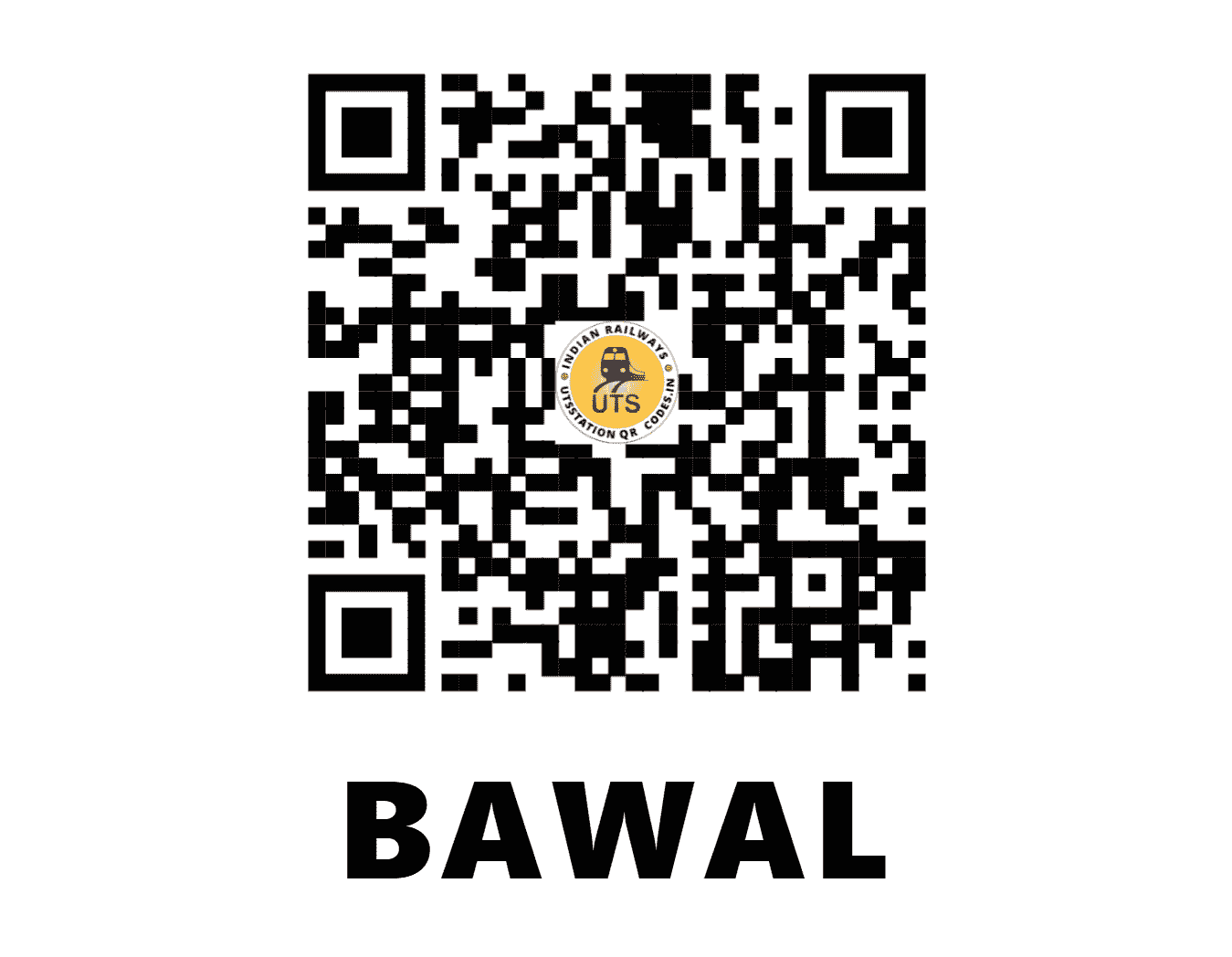 UTS QR Code for BAWAL - BWL (NW - HARYANA)