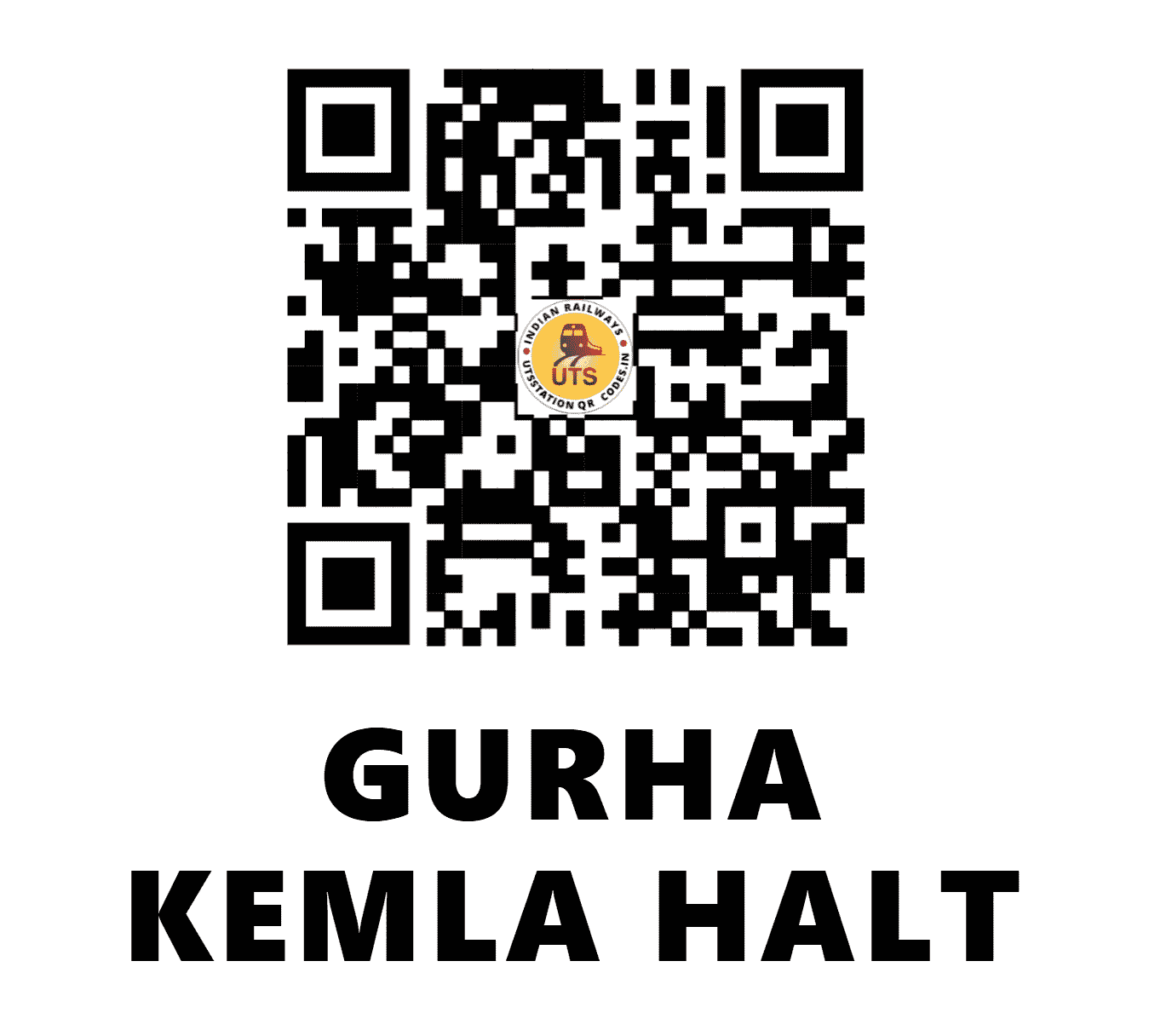 UTS QR Code for GURHA KEMLA HALT - GRKA (NW - HARYANA)