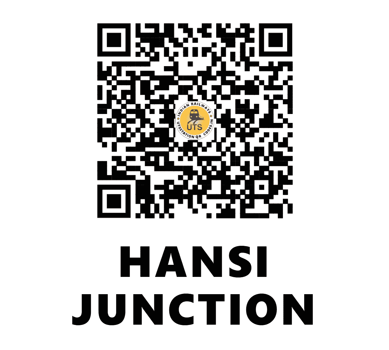 UTS QR Code for HANSI JUNCTION - HNS (NW - HARYANA)