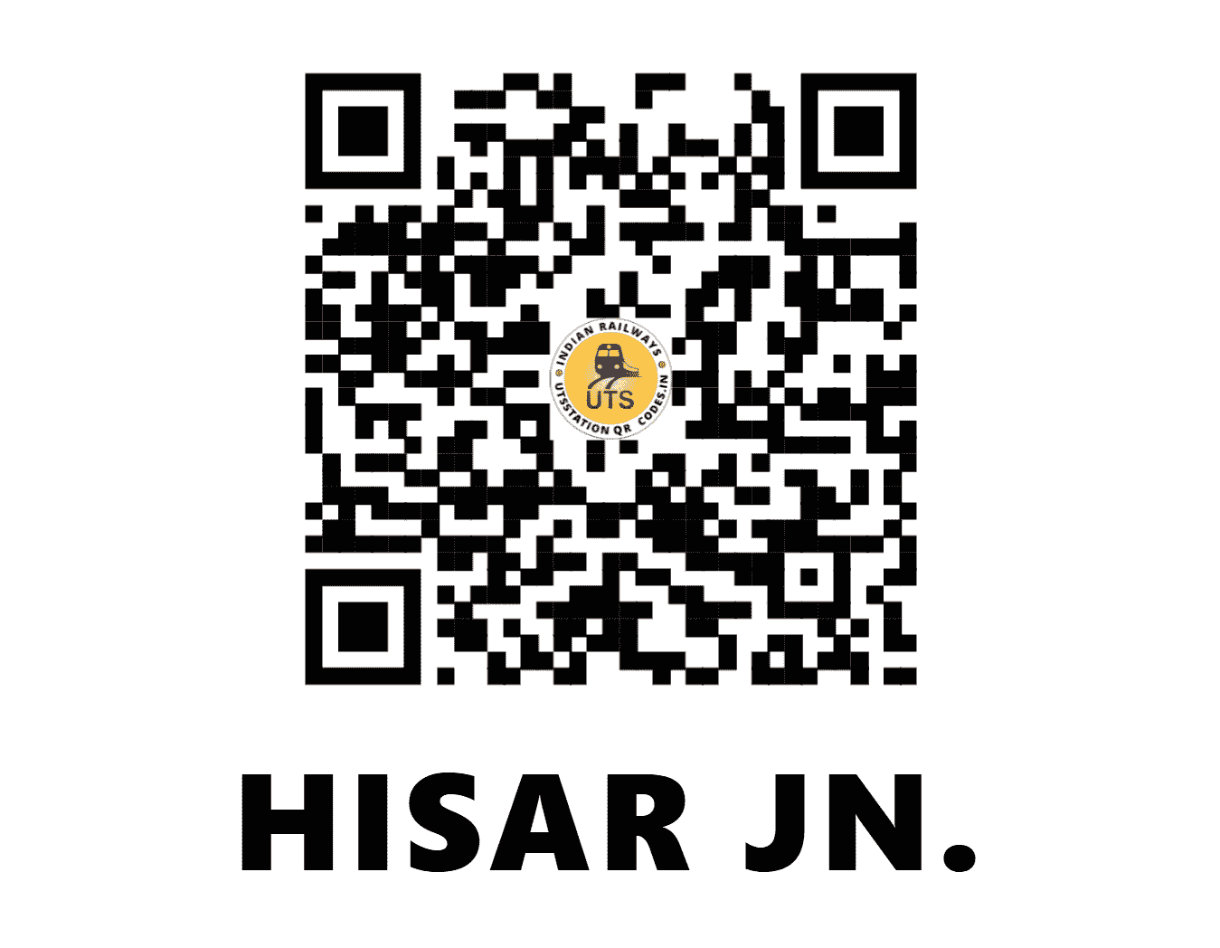 UTS QR Code for HISAR JN. - HSR (NW - HARYANA)