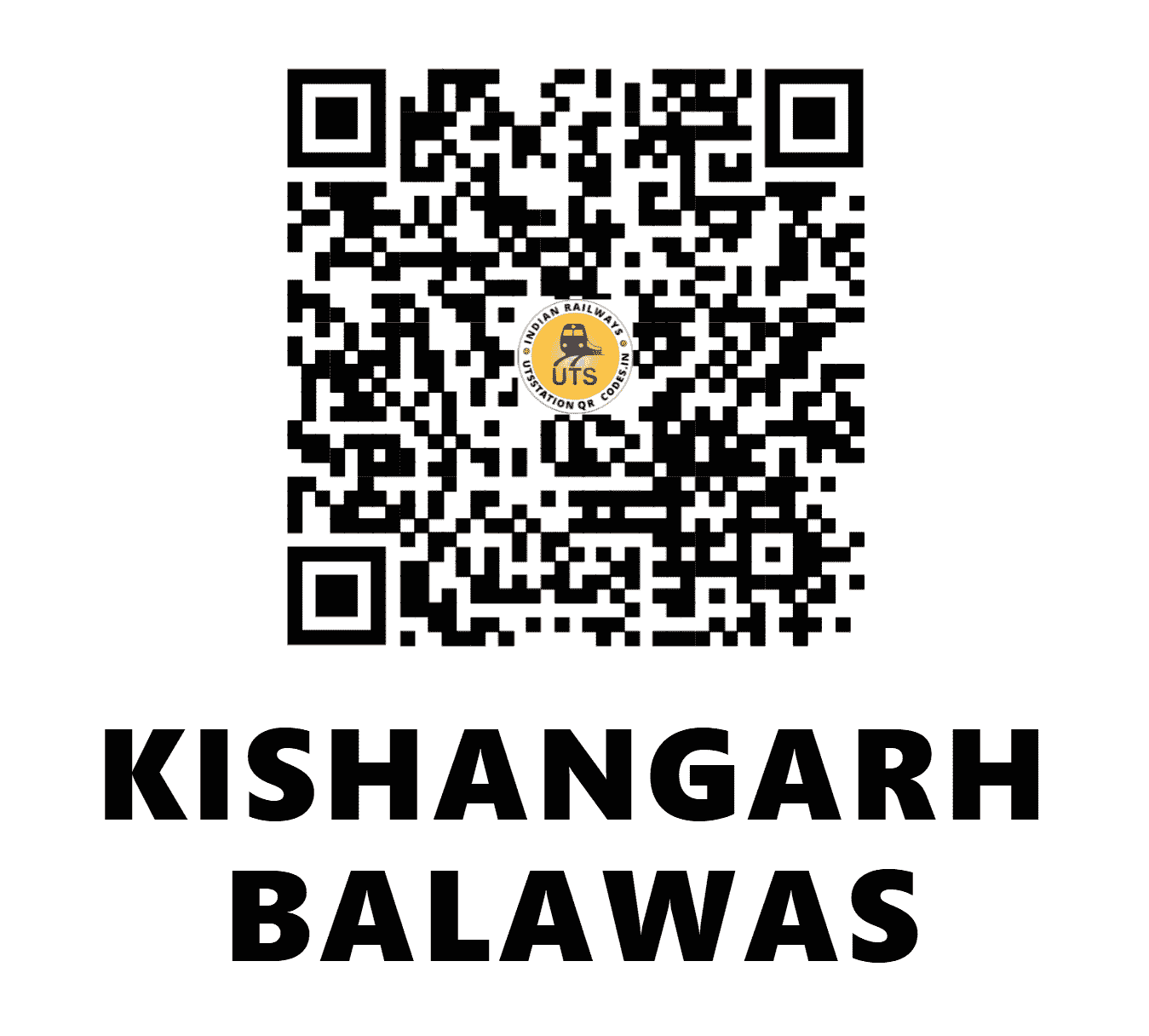 UTS QR Code for KISHANGARH BALAWAS - KGBS (NW - HARYANA)