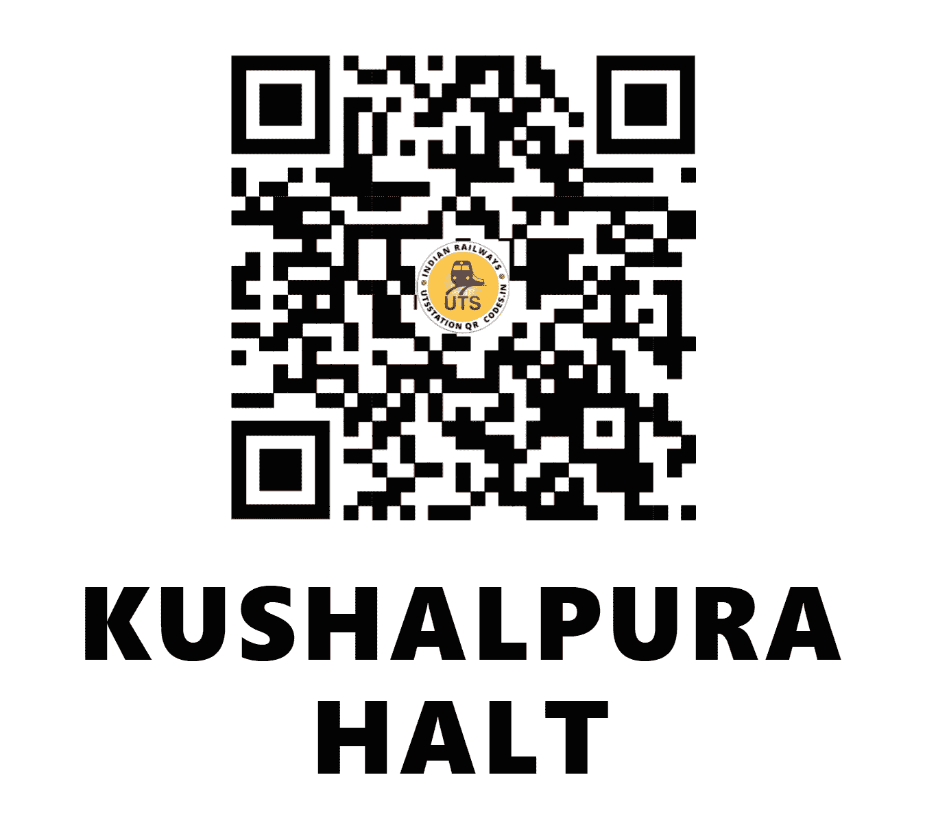 UTS QR Code for KUSHALPURA HALT - KLSP (NW - HARYANA)