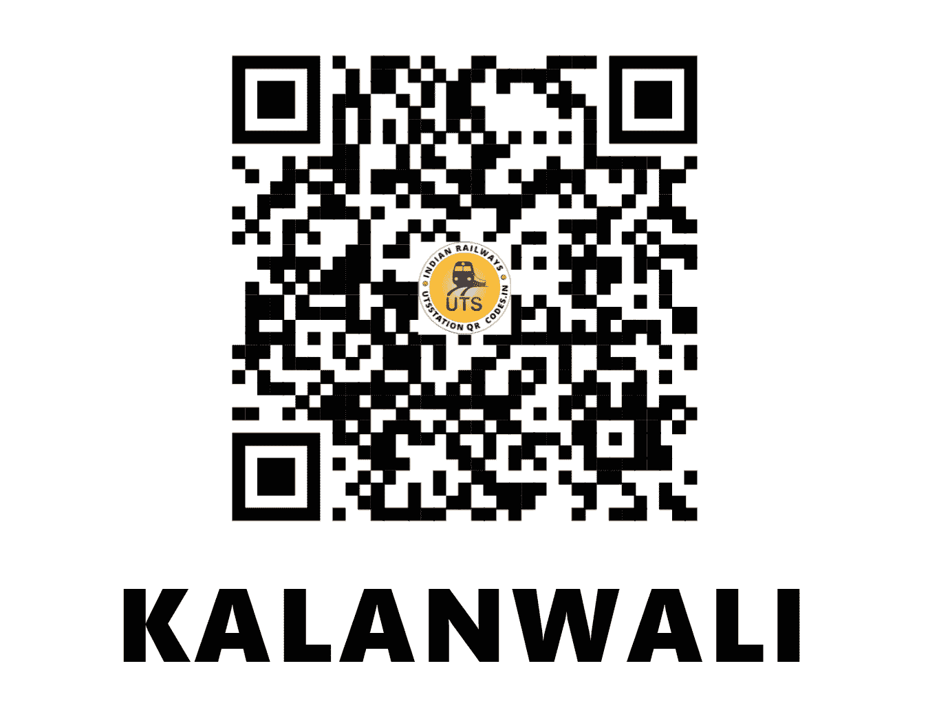 UTS QR Code for KALANWALI - KNL (NW - HARYANA)