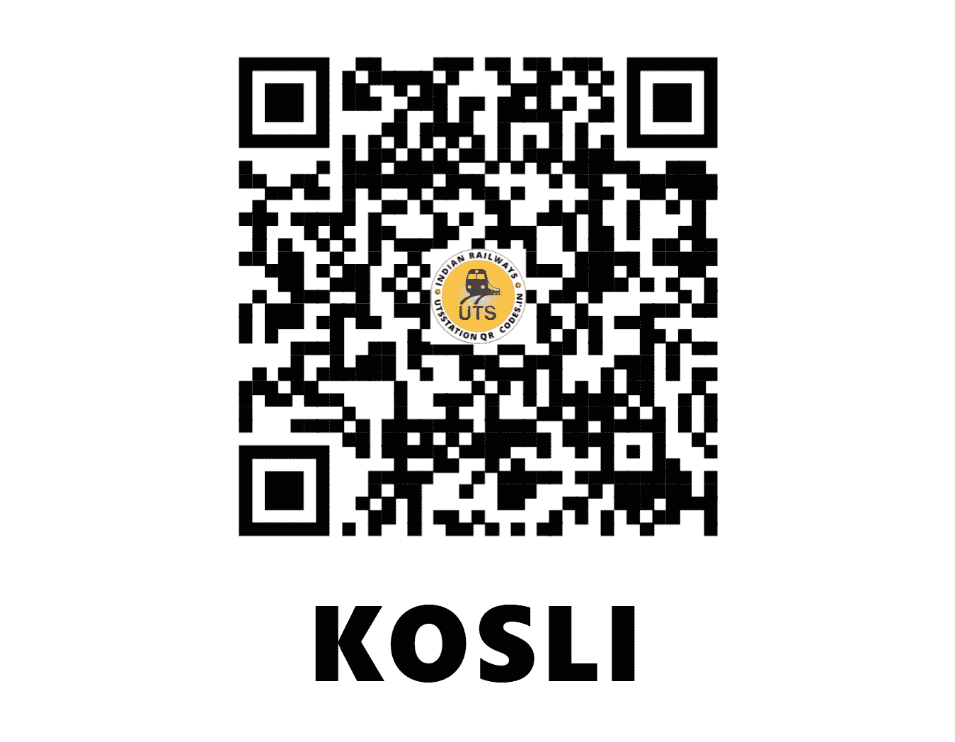 UTS QR Code for KOSLI - KSI (NW - HARYANA)