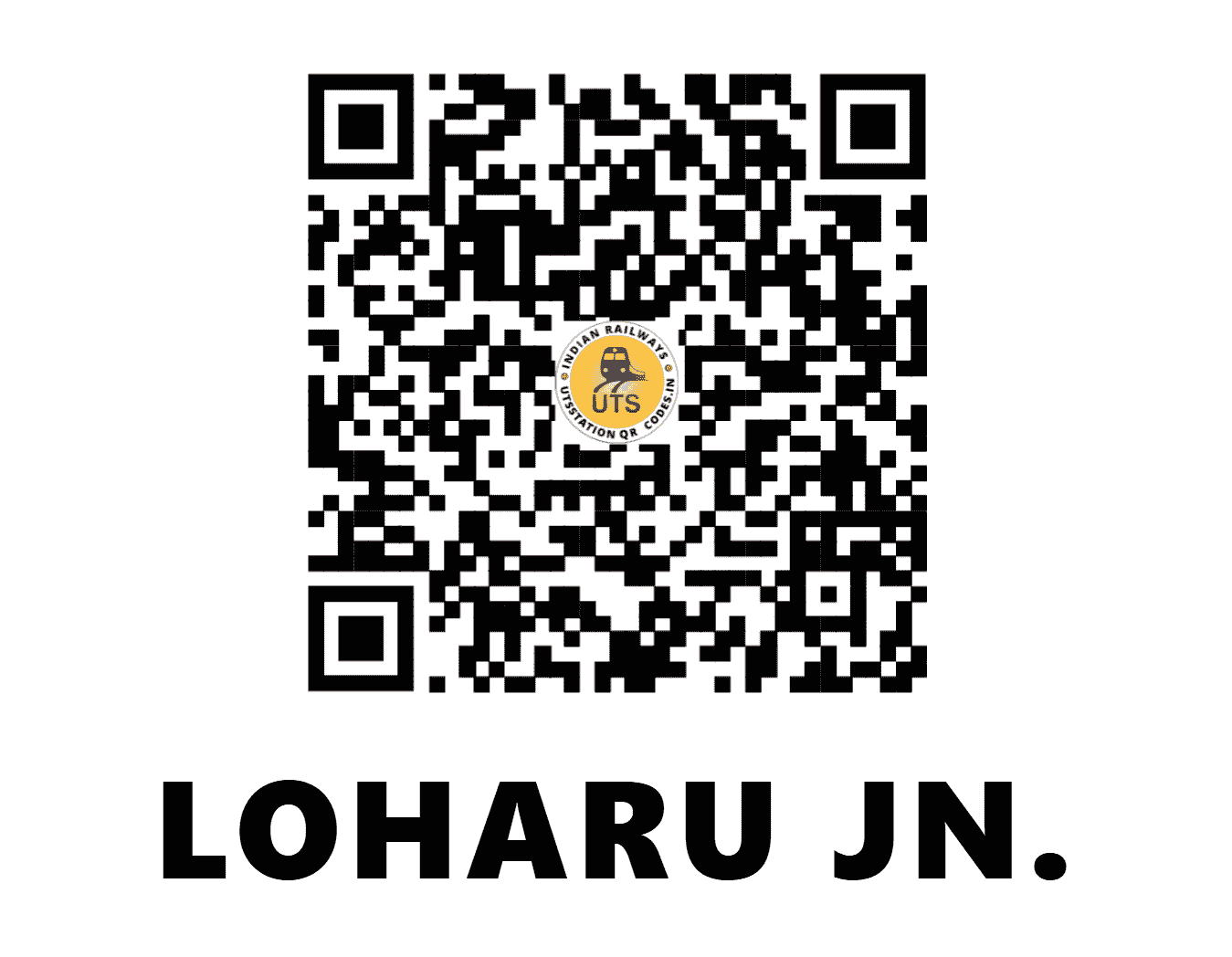 UTS QR Code for LOHARU JN. - LHU (NW - HARYANA)