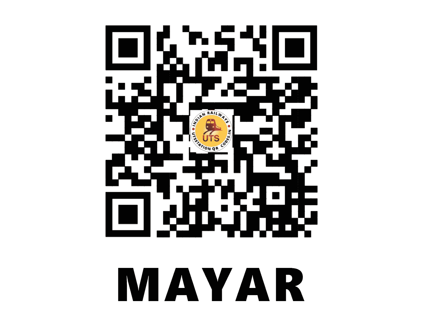 UTS QR Code for MAYAR - MAYR (NW - HARYANA)