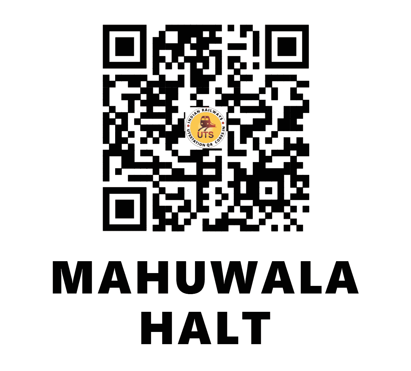 UTS QR Code for MAHUWALA HALT - MHUL (NW - HARYANA)