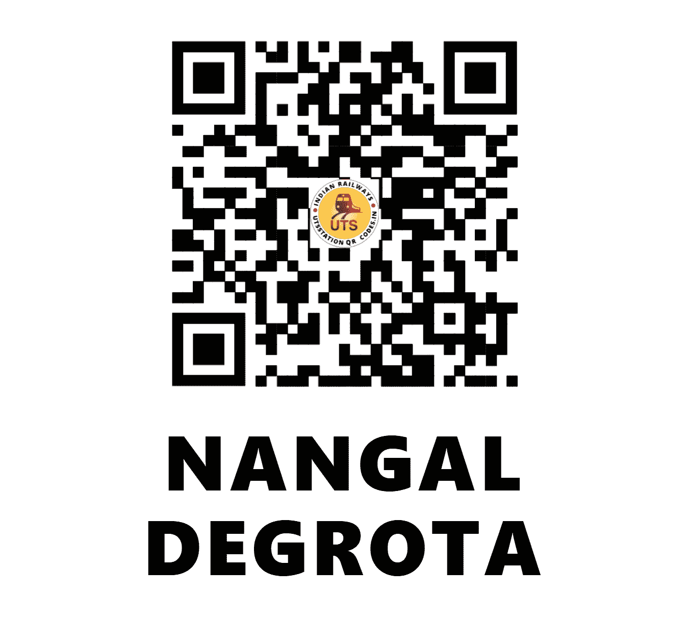 UTS QR Code for NANGAL DEGROTA - NDRT (NW - HARYANA)