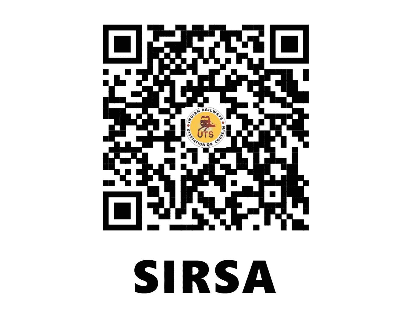 UTS QR Code for SIRSA - SSA (NW - HARYANA)