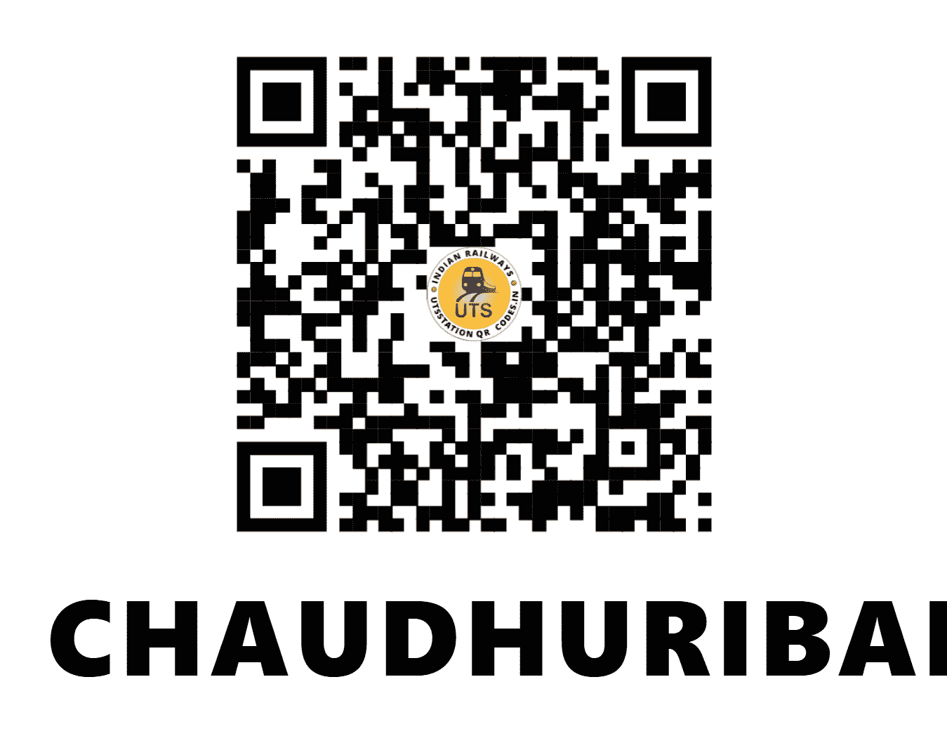 UTS QR Code for CHAUDHURIBANDH - CDB (EC - JHARKHAND)