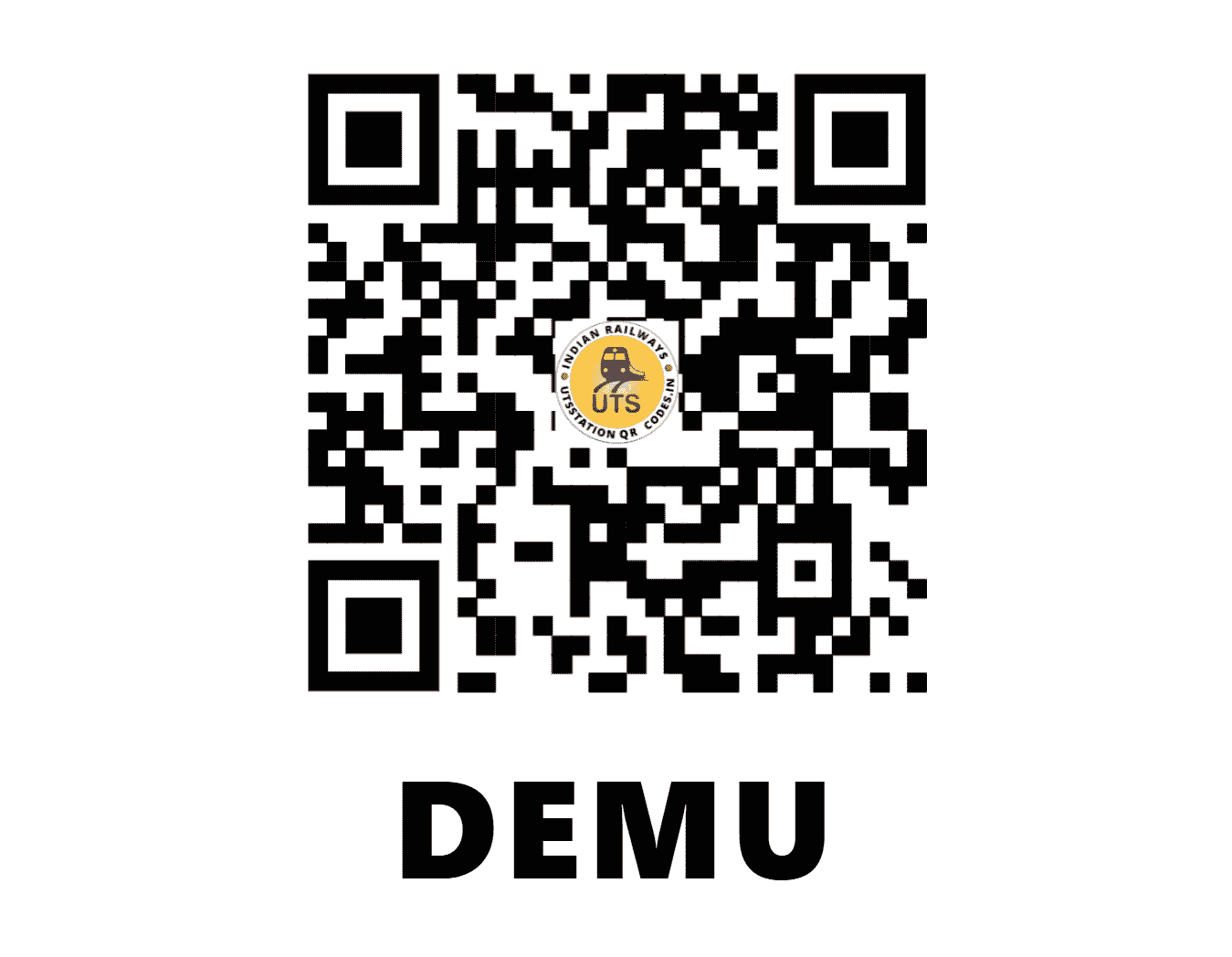 UTS QR Code for DEMU - DEMU (EC - JHARKHAND)