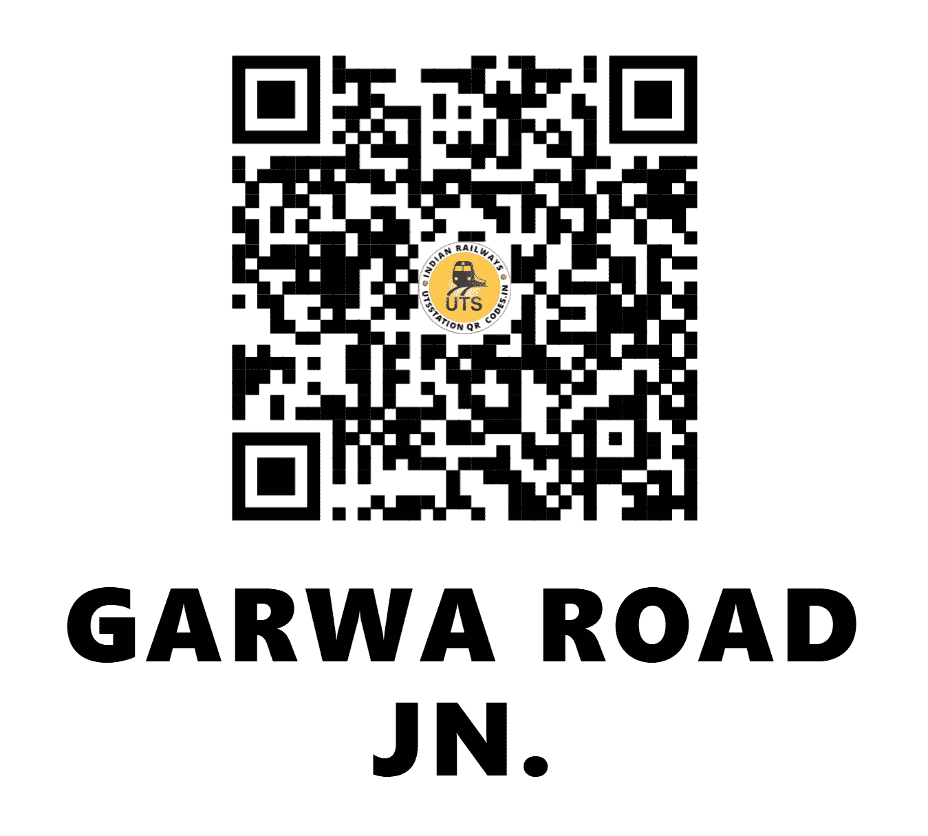 UTS QR Code for GARWA ROAD JN. - GHD (EC - JHARKHAND)