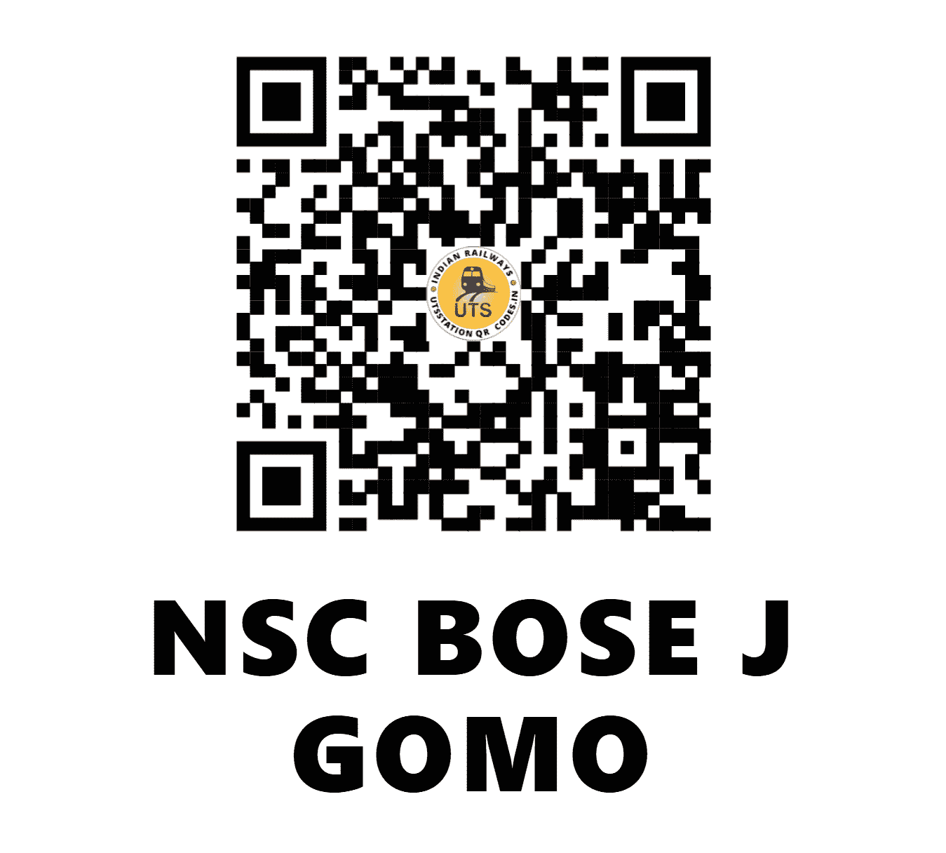 UTS QR Code for NSC BOSE J GOMO - GMO (EC - JHARKHAND)