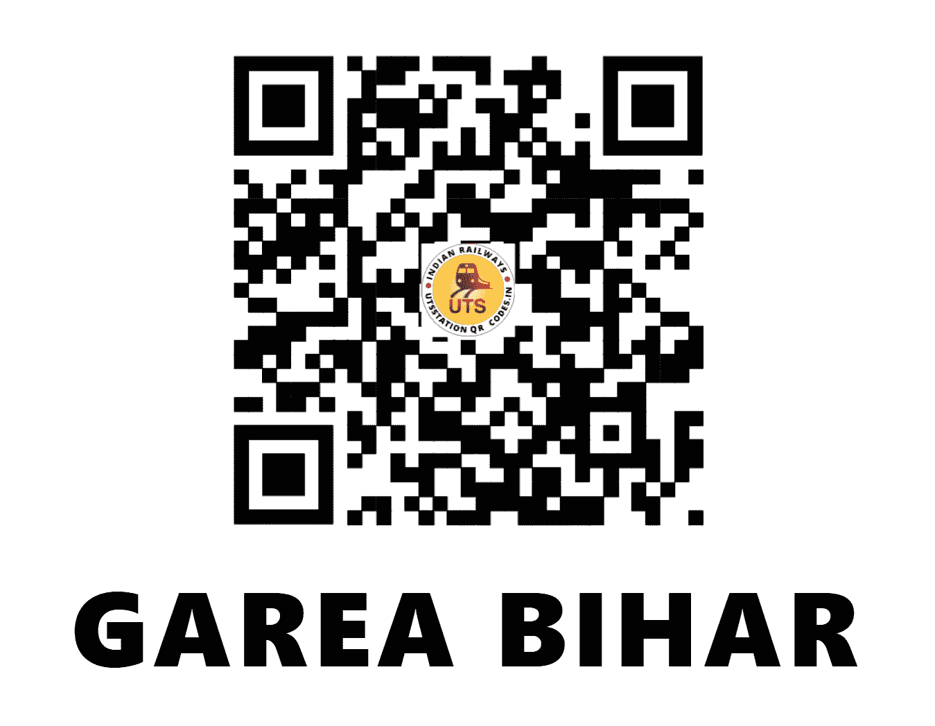 UTS QR Code for GAREA BIHAR - GRBH (EC - JHARKHAND)