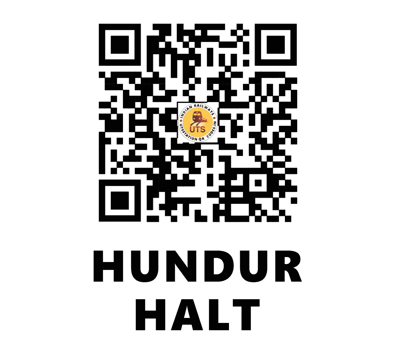UTS QR Code for HUNDUR HALT - HUDU (EC - JHARKHAND)