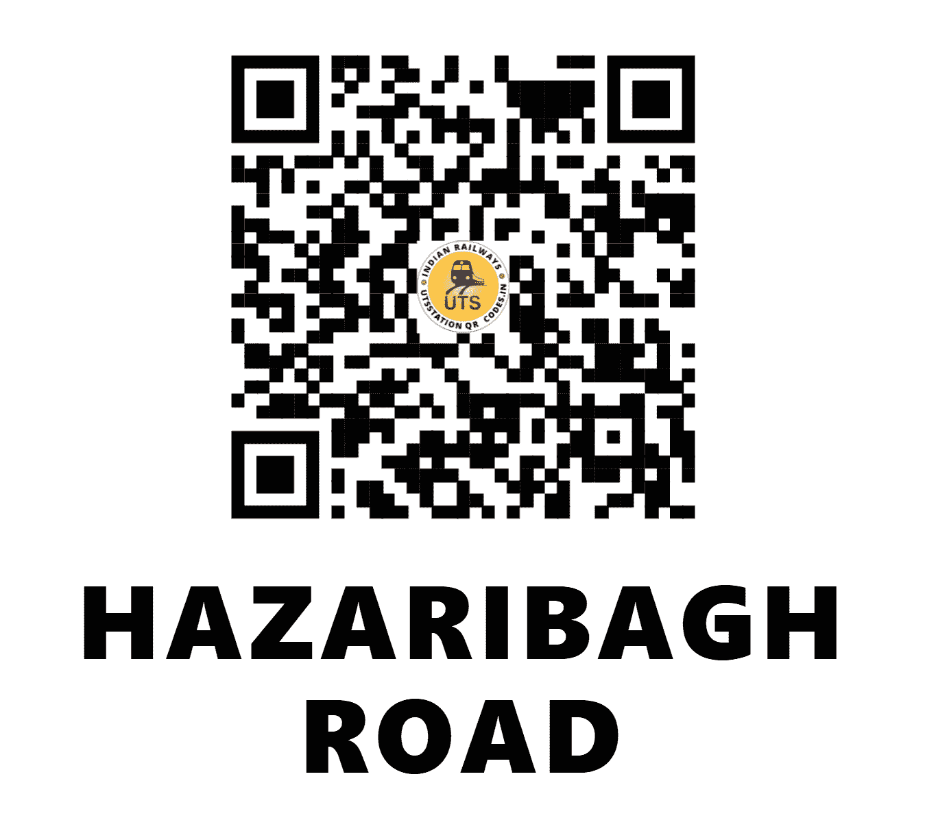 UTS QR Code for HAZARIBAGH ROAD - HZD (EC - JHARKHAND)