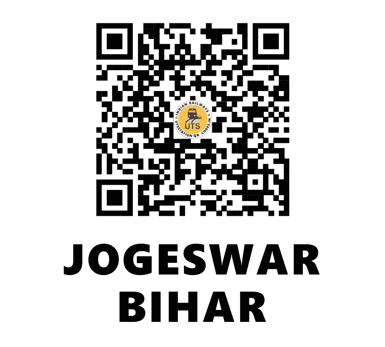 UTS QR Code for JOGESWAR BIHAR - JGBR (EC - JHARKHAND)