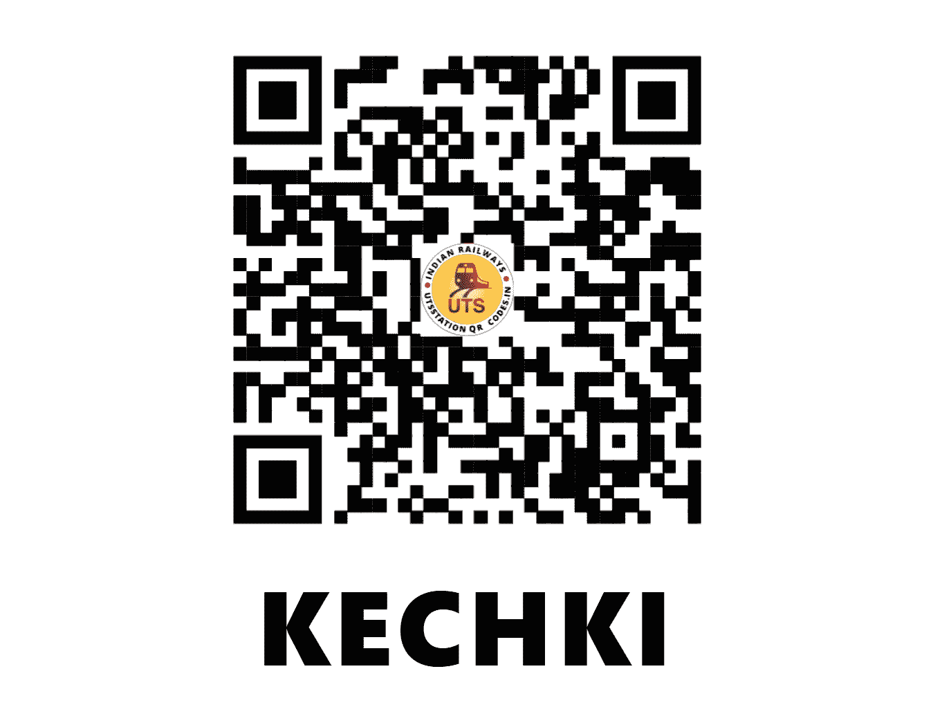UTS QR Code for KECHKI - KCKI (EC - JHARKHAND)