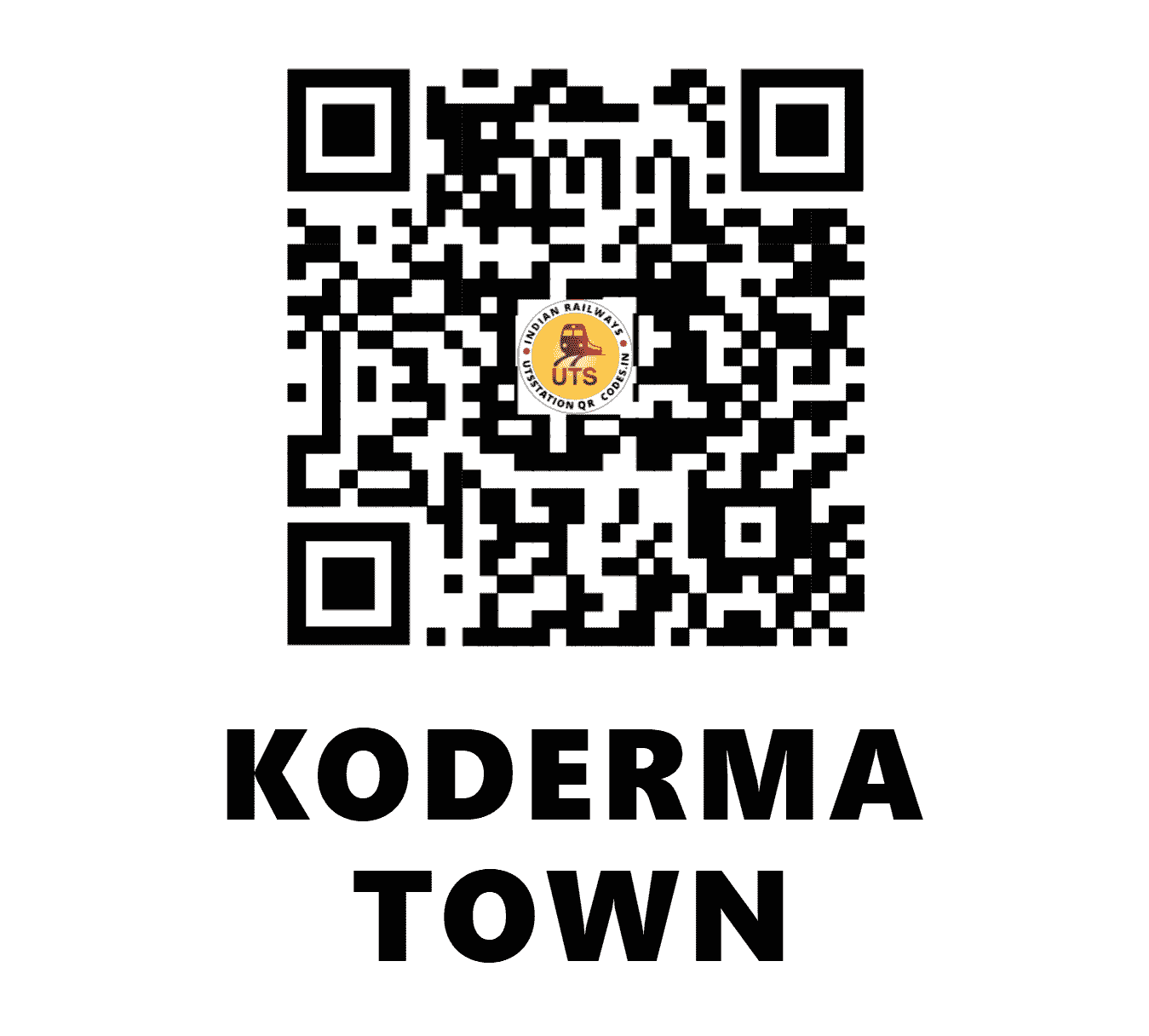 UTS QR Code for KODERMA TOWN - KQRT (EC - JHARKHAND)