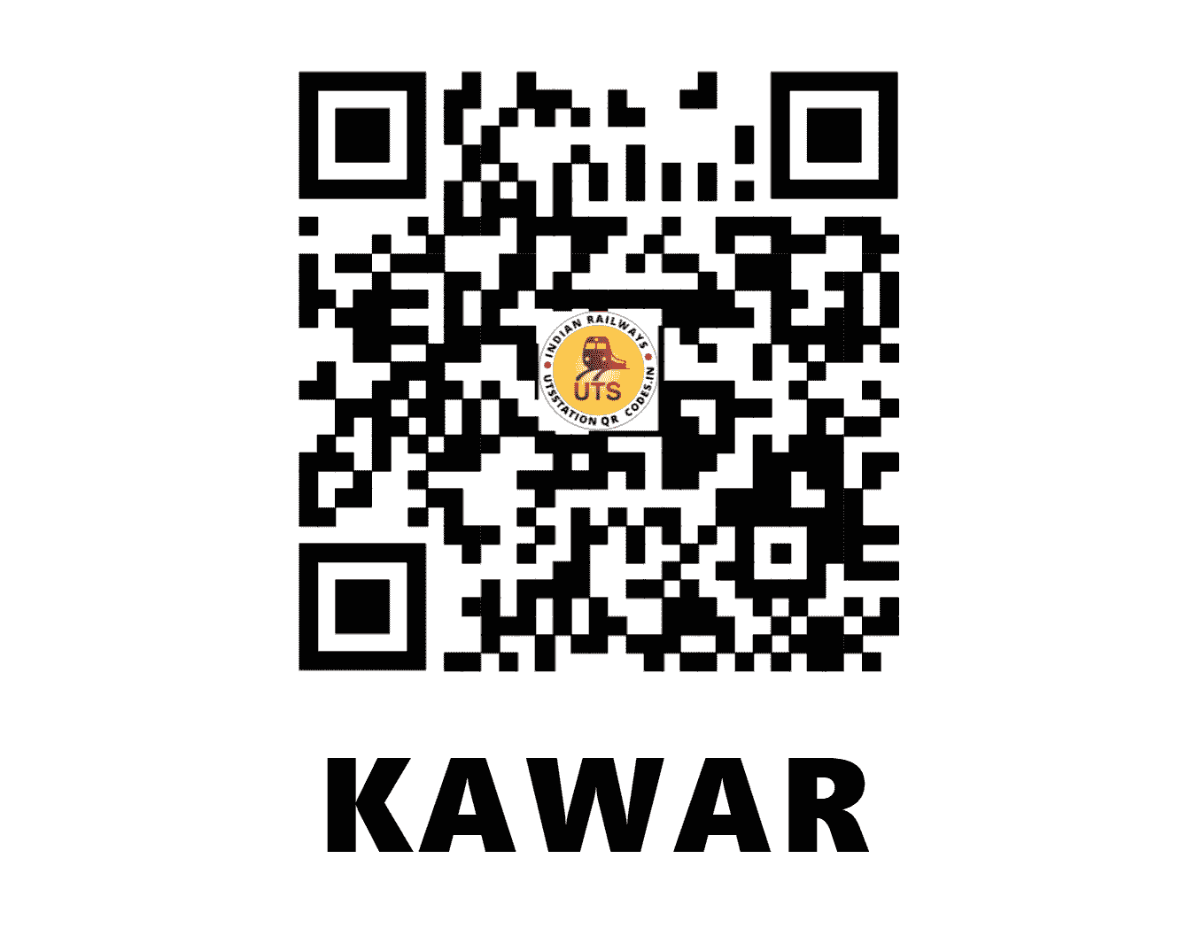 UTS QR Code for KAWAR - KWAR (EC - JHARKHAND)