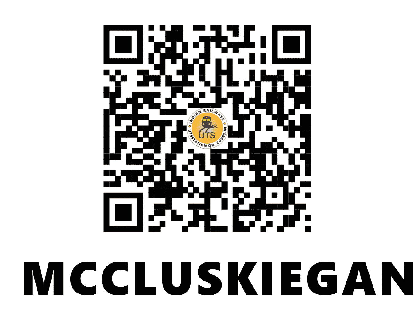 UTS QR Code for MCCLUSKIEGANJ - MGME (EC - JHARKHAND)