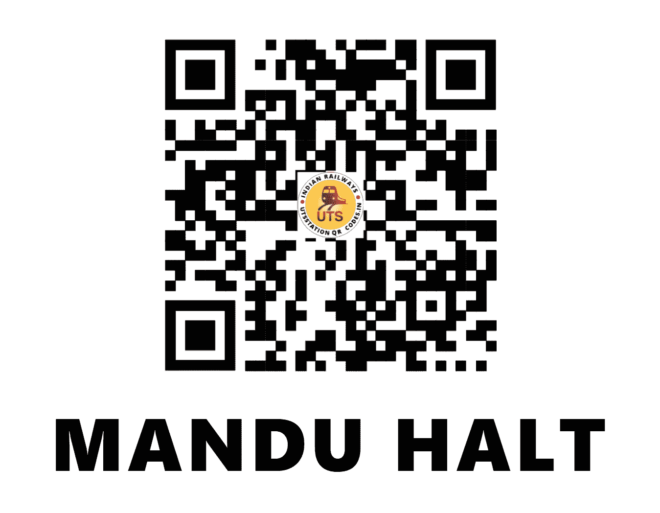 UTS QR Code for MANDU HALT - MNDU (EC - JHARKHAND)