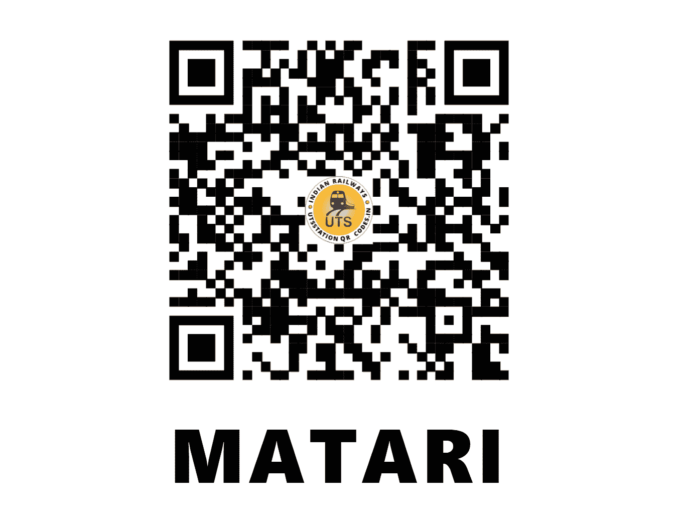 UTS QR Code for MATARI - MRQ (EC - JHARKHAND)