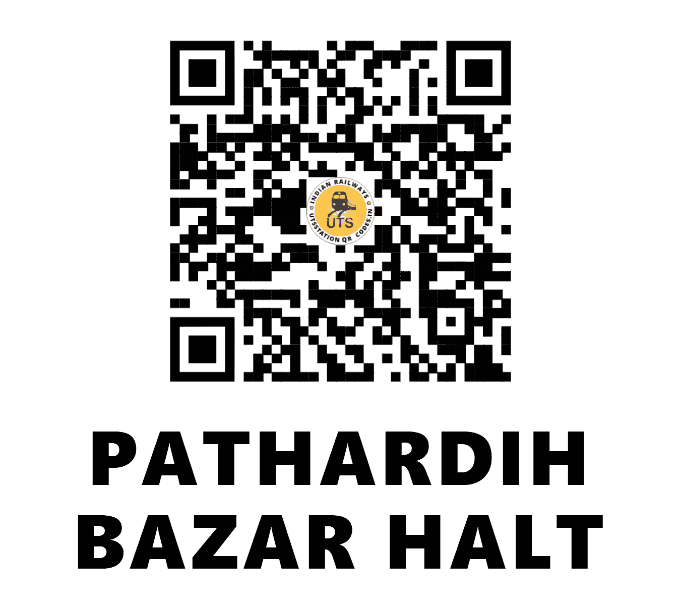 UTS QR Code for PATHARDIH BAZAR HALT - PBQ (EC - JHARKHAND)