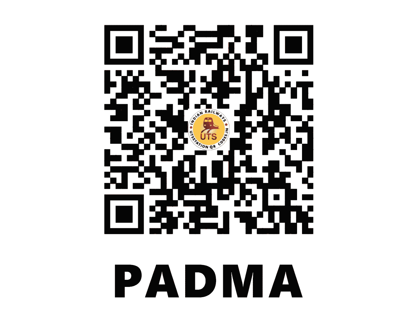 UTS QR Code for PADMA - PDMA (EC - JHARKHAND)