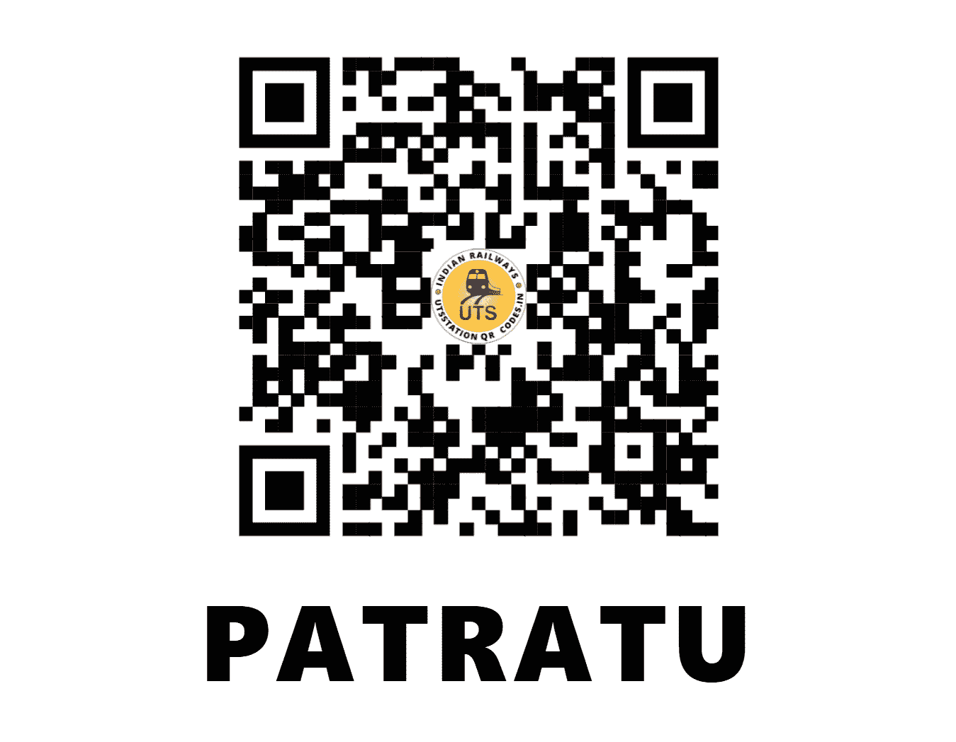 UTS QR Code for PATRATU - PTRU (EC - JHARKHAND)