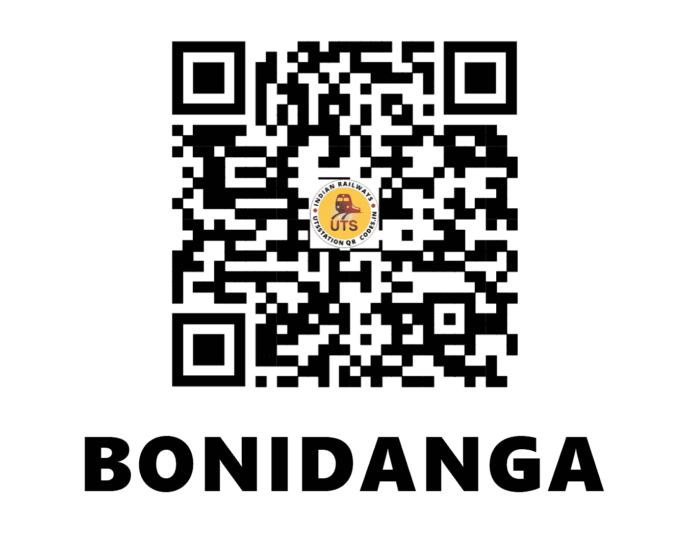 UTS QR Code for BONIDANGA - BDAG (ER - JHARKHAND)